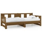 vidaXL Lit coulissant Marron miel Bois de pin massif 2x(80x200) cm