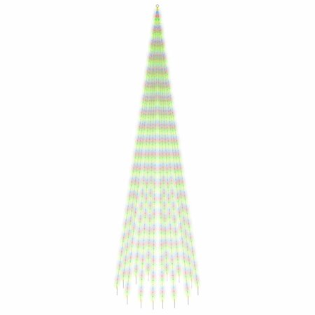 vidaXL Sapin de Noël sur mât de drapeau 1134 LED Colorées 800 cm