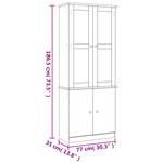 vidaXL Vitrine en verre ALTA 77x35x186 5 cm bois de pin massif