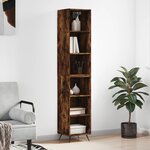 vidaXL Buffet haut Chêne fumé 34 5x32 5x180 cm Bois d'ingénierie