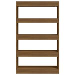vidaXL Bibliothèque/Séparateur de pièce Chêne marron 80x30x135 cm