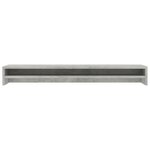 vidaXL Support de moniteur Gris béton 100 x 24 x 13 cm Aggloméré