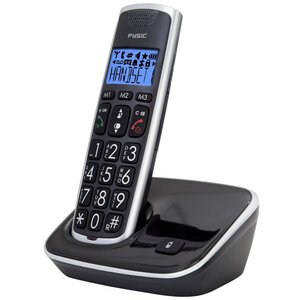 Fysic téléphone dect fx-6000 simple noir et argenté