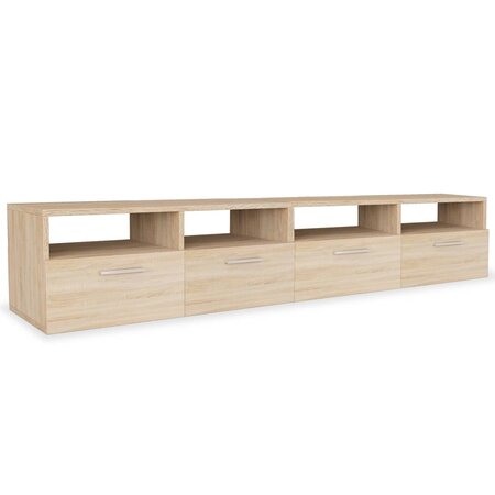 vidaXL Meuble TV 2 Pièces Aggloméré 95 x 35 x 36 cm Chêne