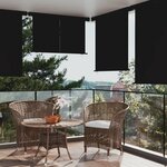 vidaXL Auvent latéral de balcon 160x250 cm Noir