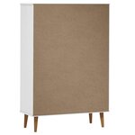 vidaXL Bibliothèque MOLDE Blanc 90x35x133 5 cm Bois massif de pin