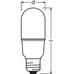 Osram ampoule stick led dépoli avec radiateur 10w=75 e27 chaud