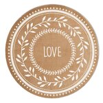 Set de table rond en toile de jute love