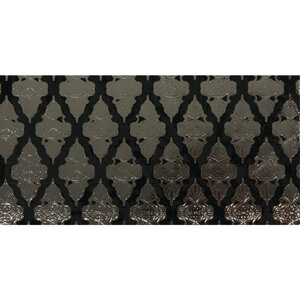 1 feuille de cire Noir et argenté Ornements 20 x 10 cm