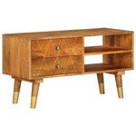 vidaXL Meuble TV 85x35x47 cm Bois massif de manguier