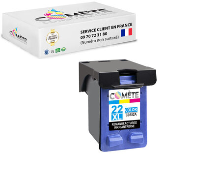 1 cartouche d'encre compatible avec hp 22xl couleur