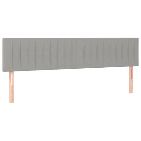 vidaXL Têtes de lit 2 Pièces Gris clair 90x5x78/88 cm Tissu