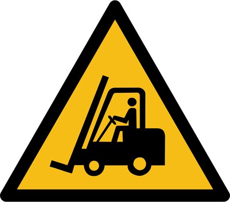 Autocollant vinyl waterproof - véhicule de manutention - l.200mm x h.200mm uttscheid