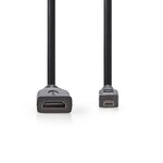 NEDIS High Speed HDMI™ Cable with Ethernet - HDMI™ Micro Connector  -  HDMI™ Female - 0.2 m - Noir
