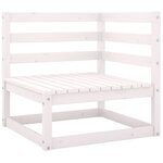 vidaXL Salon de jardin 4 Pièces Blanc Bois de pin massif