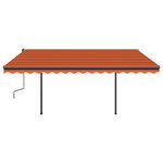 vidaXL Auvent rétractable automatique et poteaux 4x3m Orange et marron