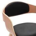 vidaXL Chaises à manger lot de 4 bois courbé et similicuir
