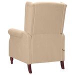 vidaXL Fauteuil de massage inclinable taupe microfibre