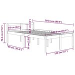 vidaXL Lit pour personne âgée blanc 120x200 cm bois de pin massif