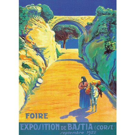 Affiche ancienne de corse foire de bastia