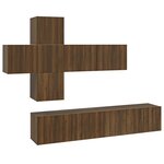 vidaXL Ensemble de meubles TV 7 Pièces Chêne marron Bois d'ingénierie
