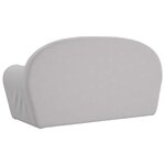 vidaXL Canapé pour enfants à 2 places Gris clair Peluche douce