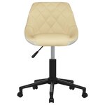 vidaXL Chaises à manger pivotantes lot de 2 crème et blanc similicuir