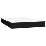 vidaXL Lit à sommier tapissier avec matelas Noir 120x200 cm Tissu