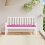vidaXL Coussin de banc de jardin rose 150x50x7 cm tissu oxford