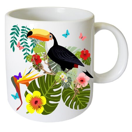 Tasse en céramique le toucan cbkreation