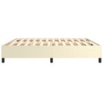 vidaXL Sommier à ressorts de lit Crème 200x200 cm Similicuir