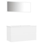 vidaXL Ensemble de meubles de salle de bain Blanc Aggloméré