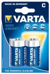 Blister de 2 piles alcaline 'high energy'  baby (c/lr14) varta