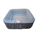 Spa gonflable 6 places carré - Sunspa - Bandeau LED inclus - Dimensions : 185 x 185 cm