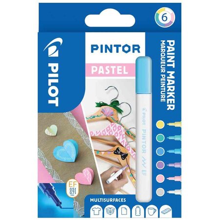 Marqueur à pigment pintor  fin  set de 6 'fun mix' pilot