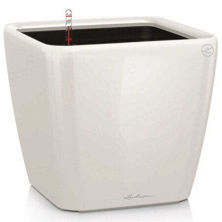 LECHUZA Jardinière Quadro 35 LS ALL-IN-ONE Blanc brillant 16160