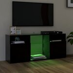 vidaXL Meuble TV avec lumières LED noir 120x30x50 cm