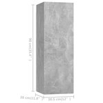 vidaXL Ensemble de meuble TV 4 Pièces Gris béton Aggloméré