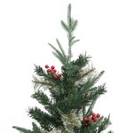 vidaXL Sapin de Noël avec pommes de pin Vert 150 cm PVC et PE