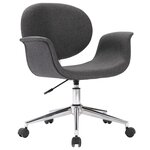 vidaXL Chaise pivotante de salle à manger Gris Tissu