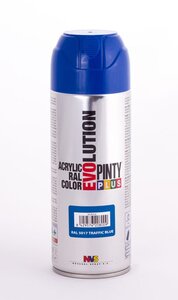 Peinture spray Acrylic Brillant 400ml Bleu Trafic RAL 5017 - Pinty Plus