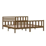 vidaXL Cadre de lit Marron miel Bois massif 200x200 cm