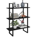 vidaXL Bibliothèque Noir 80x30x105 cm Aggloméré