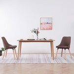 vidaXL Chaises à manger lot de 2 marron tissu