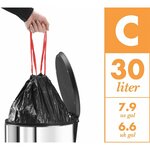 Hailo poubelle à pédale oko duo plus l 17+9 l acier inox 0630-200