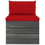 vidaXL Salon palette de jardin 6 Pièces avec coussins Bois de pin