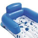 Bestway chaise longue flottante coolerz 84x161 cm bleu et blanc