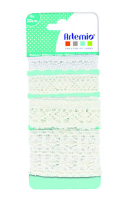 Ruban dentelle Blanc 4x50cm