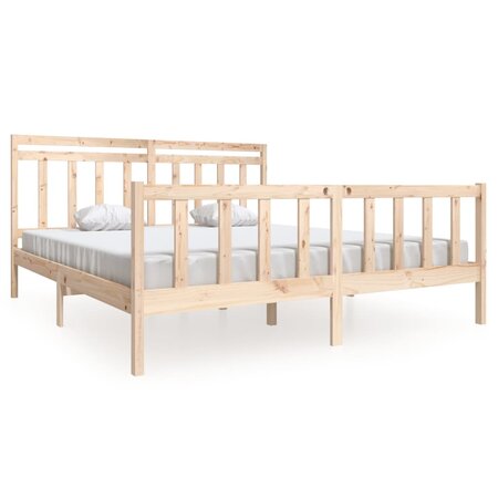 vidaXL Cadre de lit Bois massif 180x200 cm Super King