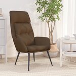vidaXL Chaise de relaxation Marron Similicuir daim